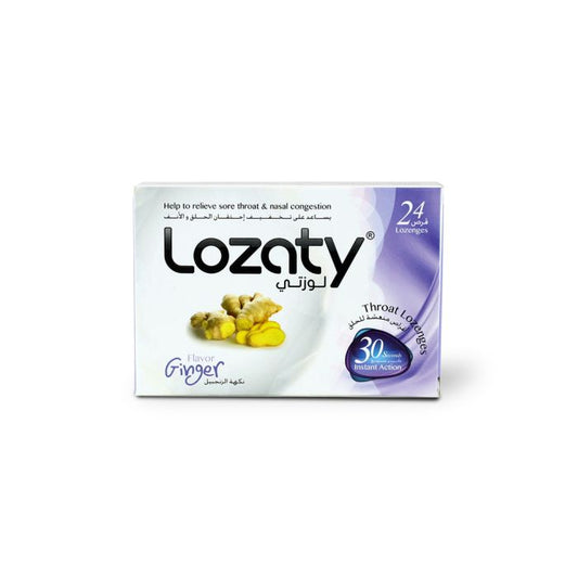 Lozaty Ginger Throat Lozenges, 24 Pieces