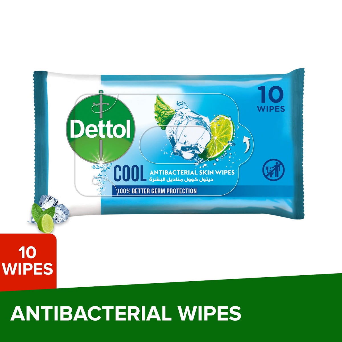 DETTOL WIPES COOL 10S