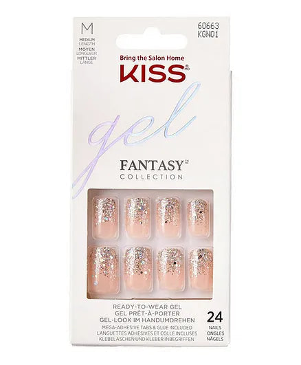 KISS GEL FANTACY NAILS MEDIUM LENGTH KGN01C