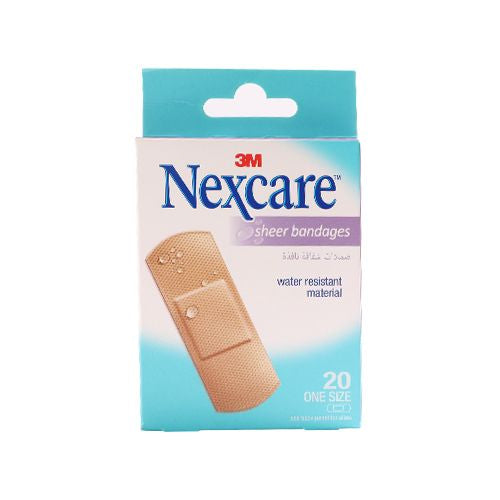 NEXCARE 1082 SHEER BANDAGES 70X25MM 20S