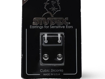 STUDEX PR-R100W-STX REGULAR CUBIC ZIRCONIA S/S