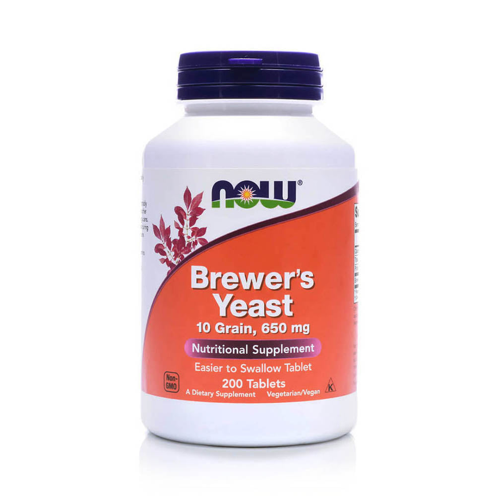 NOW BREWERS YEAST 10 GRAIN 650MG 200 TABS