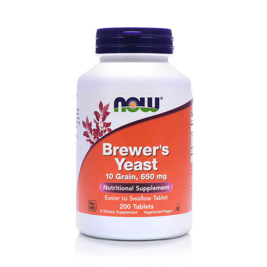 NOW BREWERS YEAST 10 GRAIN 650MG 200 TABS