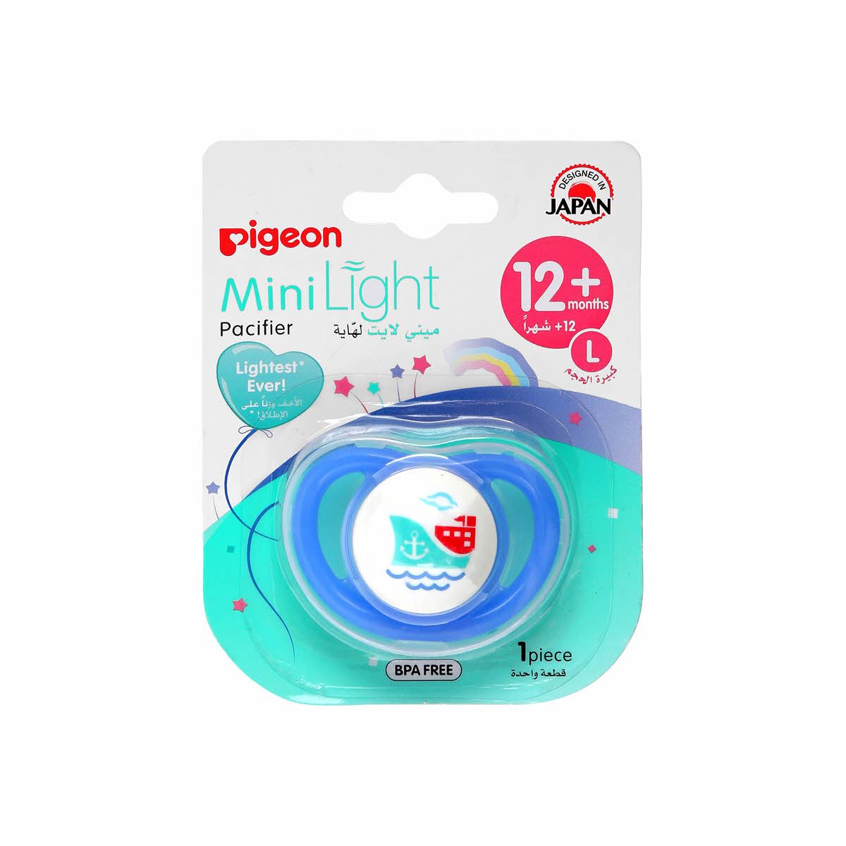 PIGEON MINI LIGHT PACIFIER (L)12+M 78463