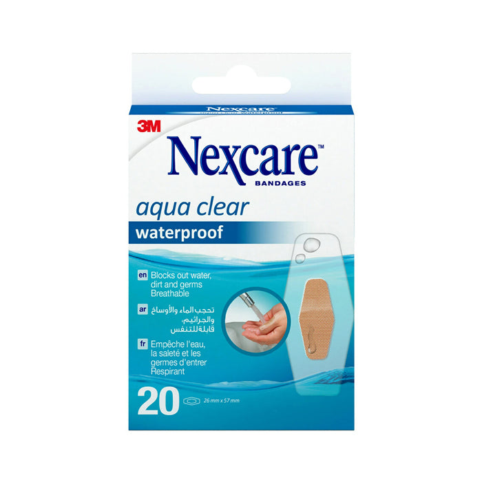 NEXCARE 0165 AQUA CLEAR WTPRF BAND 20/PACK