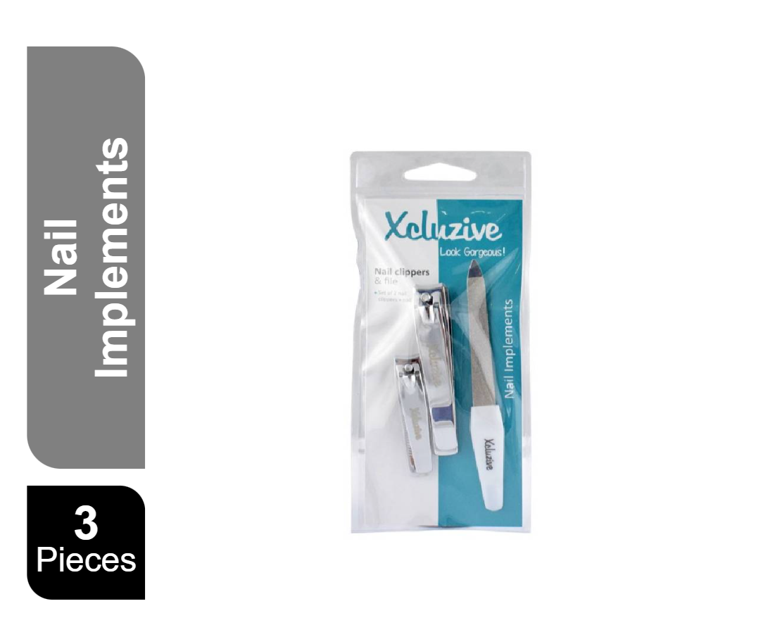 XCLUZIVE 1194 SET OF 2 NAIL CLIPPERS + FILE