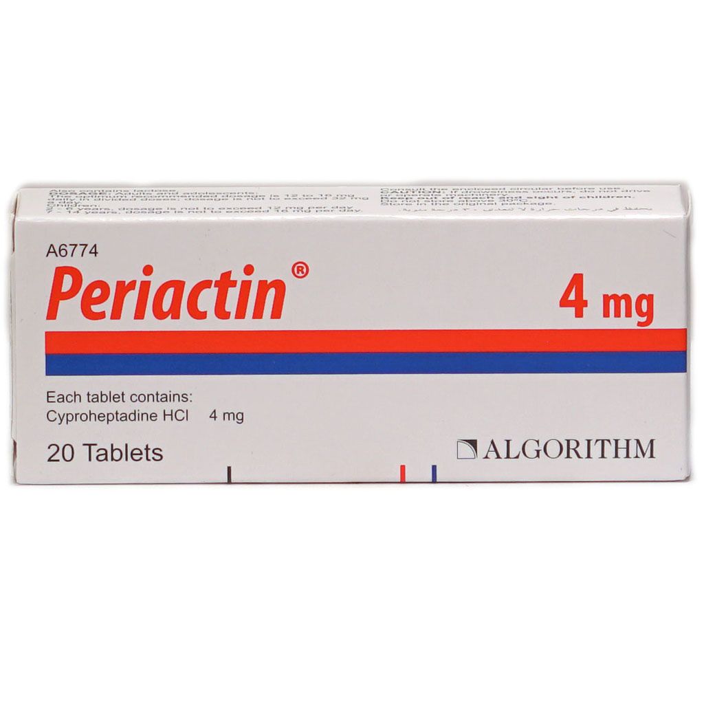 PERIACTIN 4mg TAB 20'S