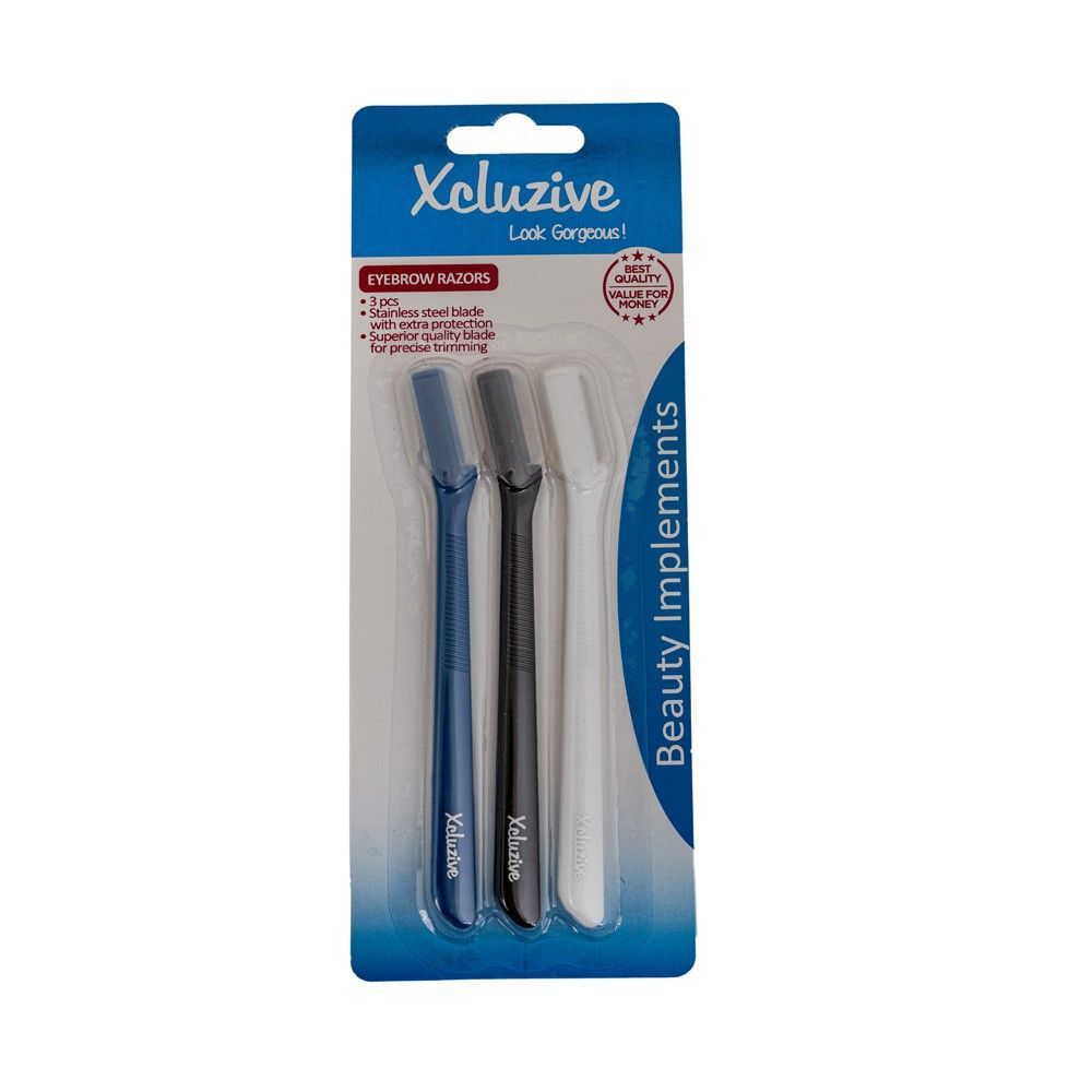 XCLUZIVE 6373 EYEBROW RAZORS 3PCS