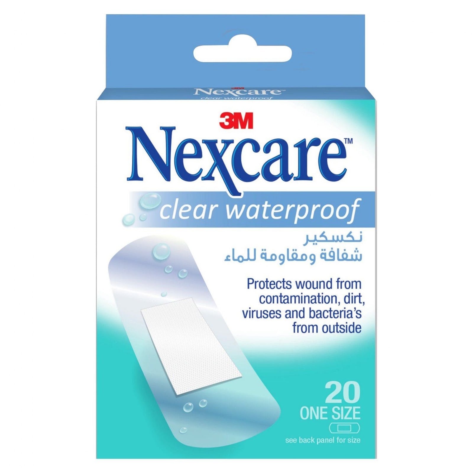NEXCARE 3234 CLEAR WATERPROOF 20'S