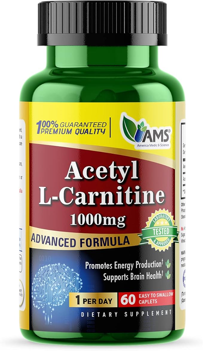 AMS ACETYL L-CARNITINE 1000MG TAB 60S