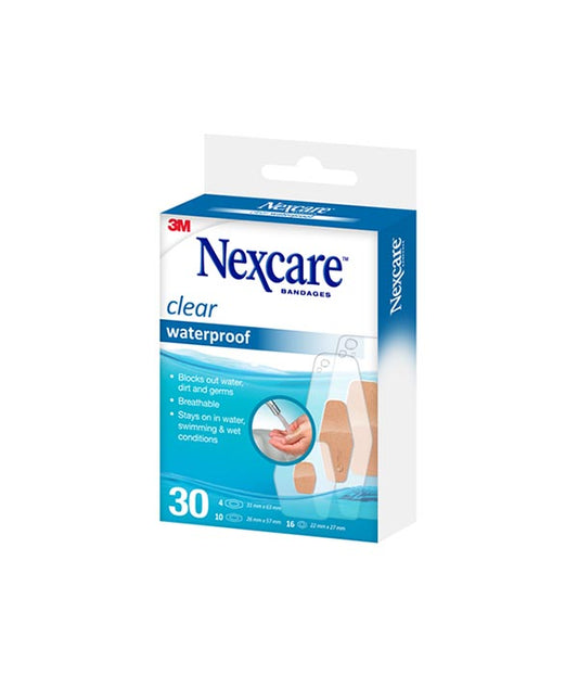 NEXCARE CWP-30 CLEAR WTPRF ASORT 30'S