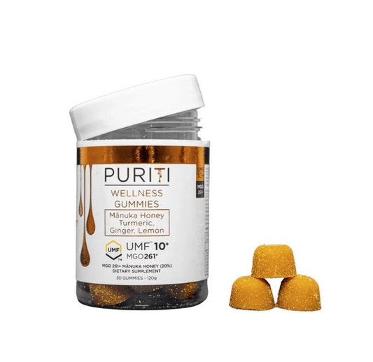 PURITI MANUKA HONEY GUMMIES UMF10+(TURMERIC,GINGER,LEMON)60'S
