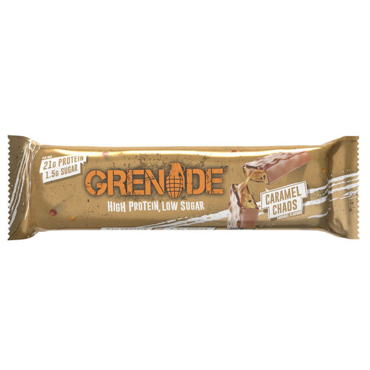 GRENADE BAR CARAMEL CHAOS 60G