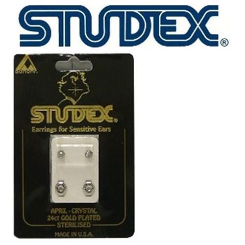 STUDEX PR-L100W-STX LARGE CUBIC ZIRCONIA S/S