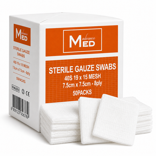 MED GAUZE SWAB STERILE 7.5CM