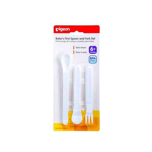 PIGEON SPOON&FORK SET PLASTIC 03310