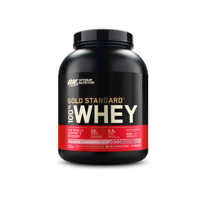 GOLD STD 100% WHEY D. STRWBRY 5LB 4/CS