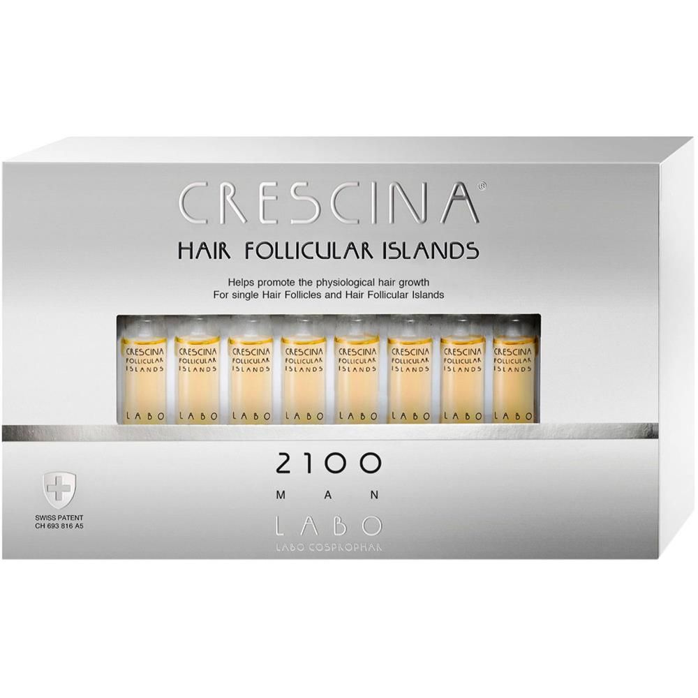 Crescina Hair Follicular Islands AHL Re-Growth Complete Treatment Man 2100 3.5ml-10+10's