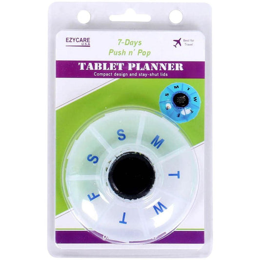 EZYCARE PUSH N' POP ROUND PILL PLANNER (17555)