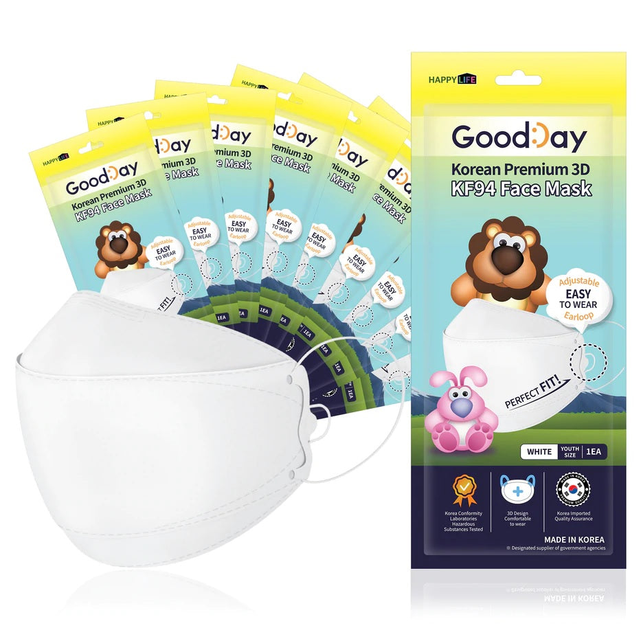 GOOD DAY 3 PLAY KIDS WHITE MASK 50PCS