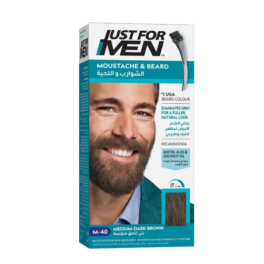 JFM MOUS-BEARD GEL MED BROWN