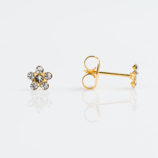STUDEX 7511-6004-SP DAISY APRIL CRYSTAL GOLD PLATED