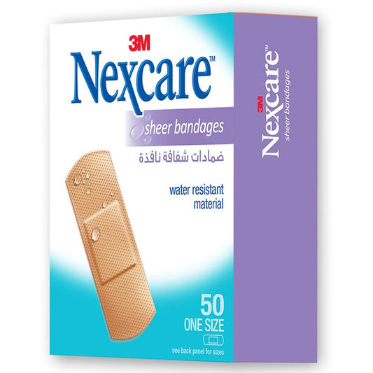 NEXCARE 1136 SHEER BAND ASSTD 50'S