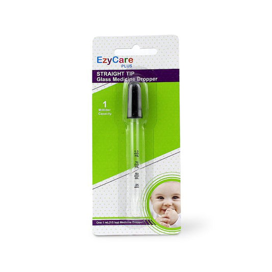 EZYCARE STRIGHT TIP GLASS DROPPER (1 ML) (19349)