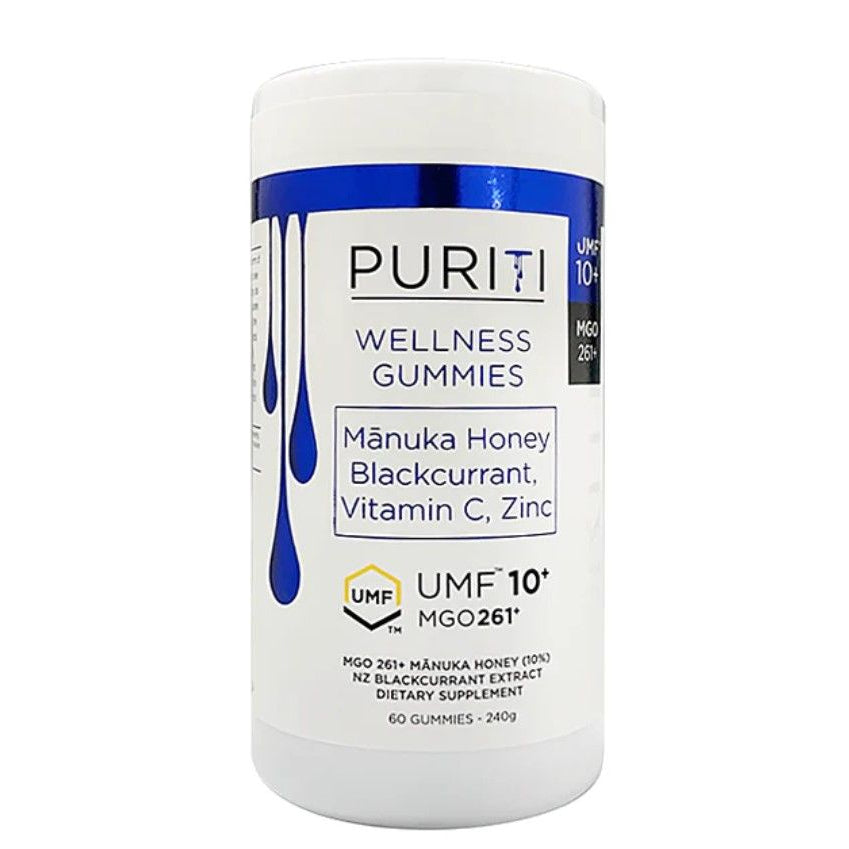 PURITI MANUKA HONEY GUMMIES UMF10+(BLACKCURRANT,VIT C,ZINC) 60'S
