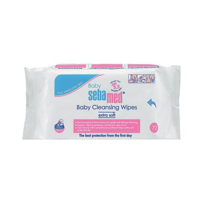 SEBAMED BABY CLEANING WIPES 72'S (WITH PANTHNOL)