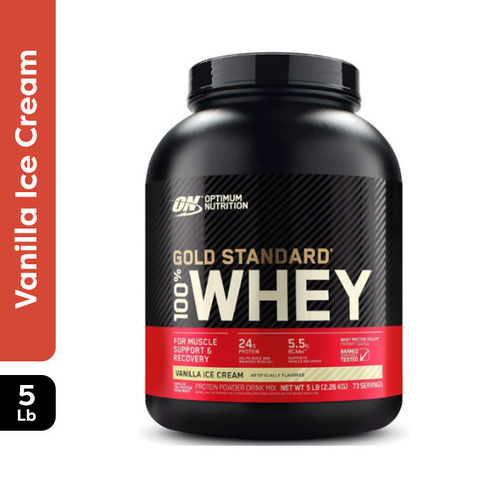 GOLD STD 100% WHEY VAN ICE CREAM 5LB 4/CS