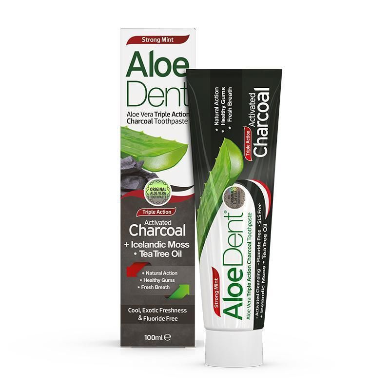 ALOEDENT 2588 TRIPLE ACTION CHARCOAL TOOTHPASTE 100ML (E2006)