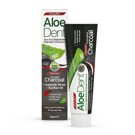ALOEDENT 2588 TRIPLE ACTION CHARCOAL TOOTHPASTE 100ML (E2006)