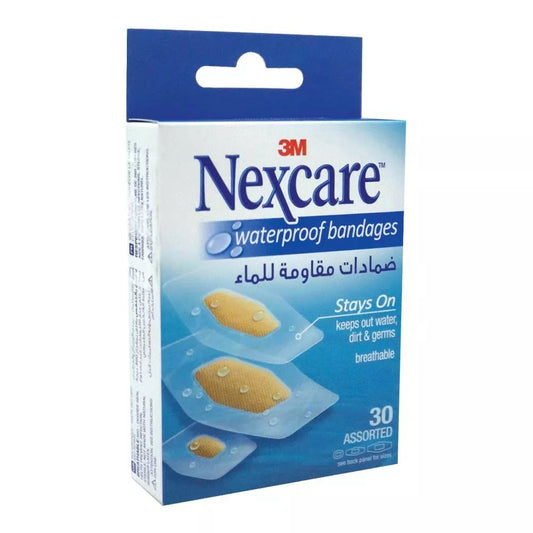NEXCARE AQUA CLEAR WTPRF BAND ASORT 30/PACK