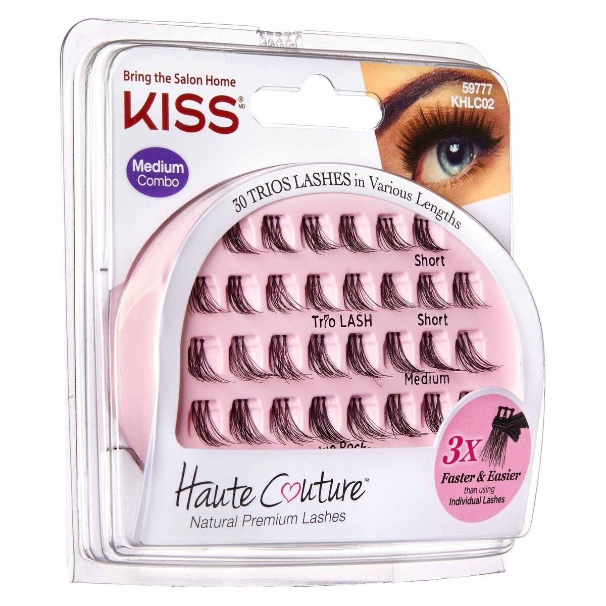 KISS HAUTE COUTURE TRIO LASHES MEDIUM KHLC02