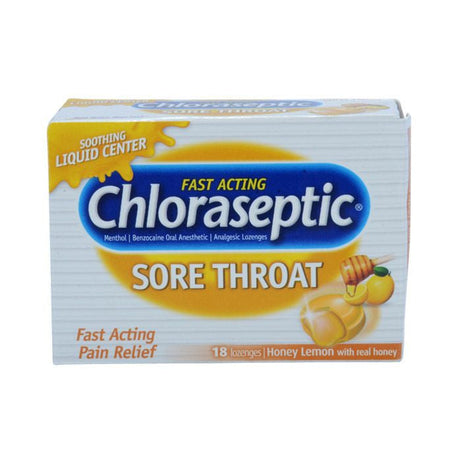 CHLORASEPTIC HONEY LEMON SOOTHING LIQUISD CENTER LOZENGES 18,S
