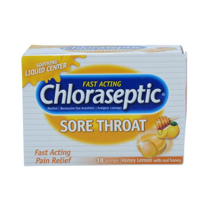 CHLORASEPTIC HONEY LEMON SOOTHING LIQUISD CENTER LOZENGES 18,S