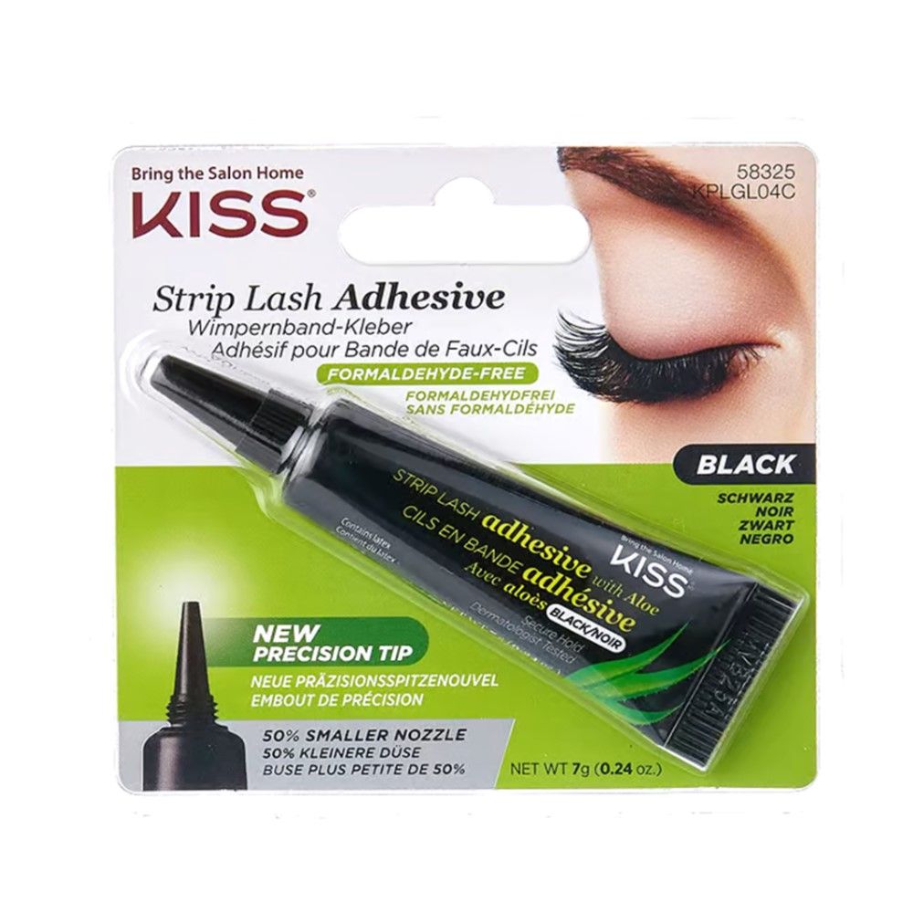 KISS STRIP LASH ADHESIVE WITH ALOE BLACK KPLGL04C
