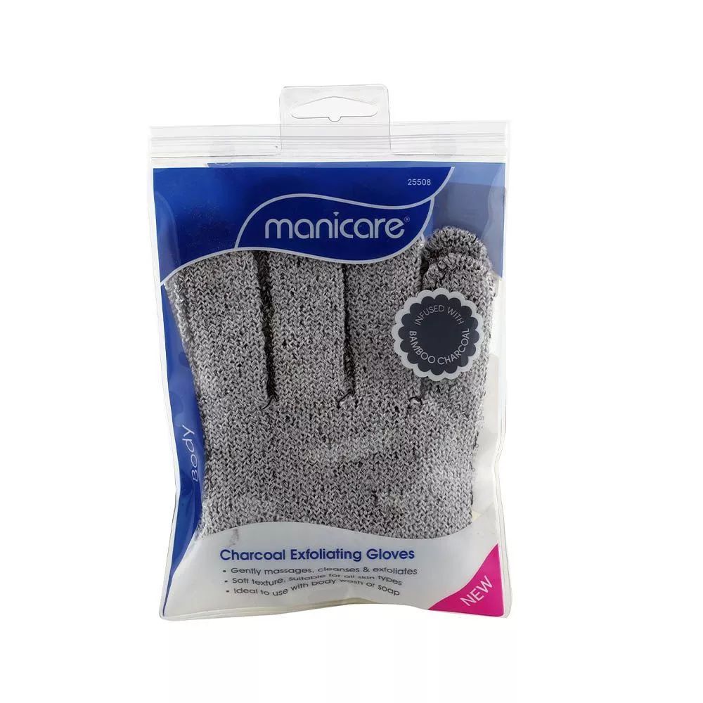 MANICARE CHARCOAL EXFOLIATING GLOVES # 25508
