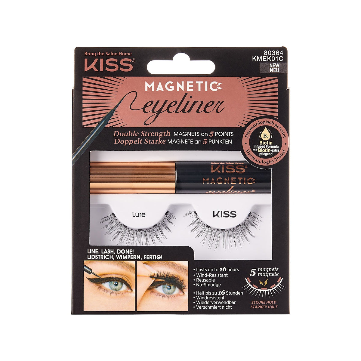 KISS MAGNETIC EYELINER KIT KMEK01C