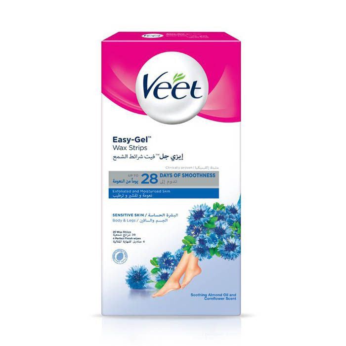 VEET WAX STRIPS SENSITIVE BLUE
