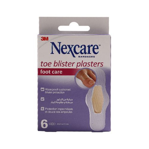 NEXCARE TOE BLISTER PLASTERS 26MMX70MM 6/PACK