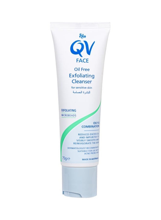 QV FACE OIL FREE EXFOLIATING CLEANSER 75G