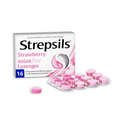 STREPSILS STRAWBERRY SUGER FREE 16,S
