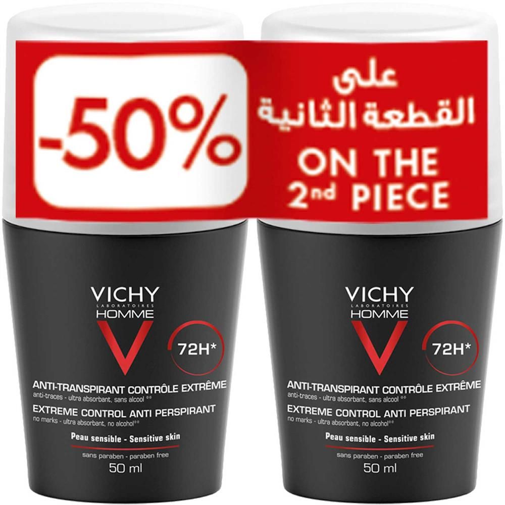 VICHY 4043 HOMME EXTREME CONTROL DEO 72H 50ML (50% OFF ON THE 2nd PIECE)