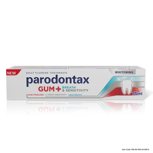 PARODONTAX T/PASTE GUM + BREATH & SENTITIVITY WHITENING 75ML