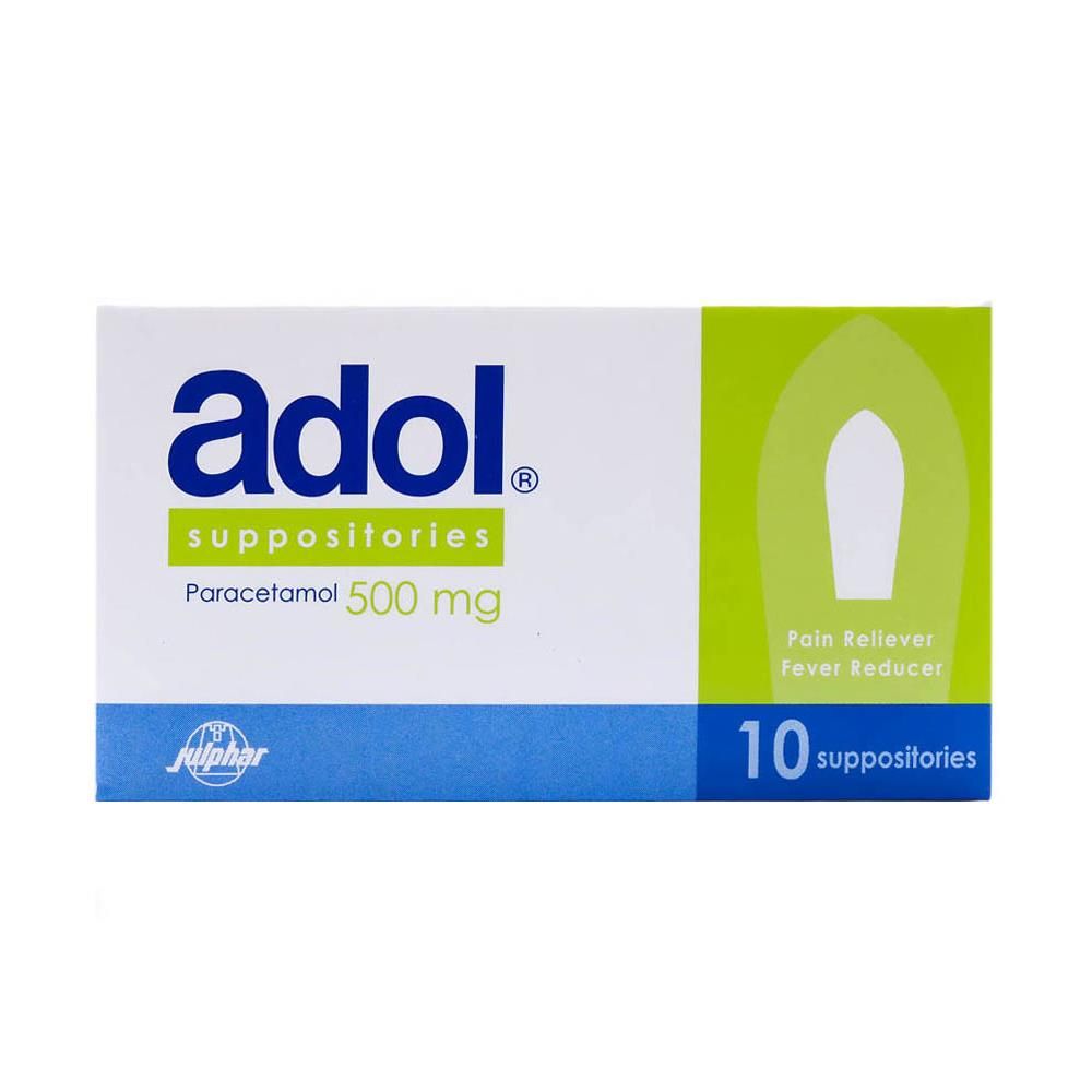 ADOL 500MG SUPP. 10'S