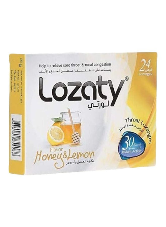 LOZATY LOZENGES HONEY&LEMON 24,S