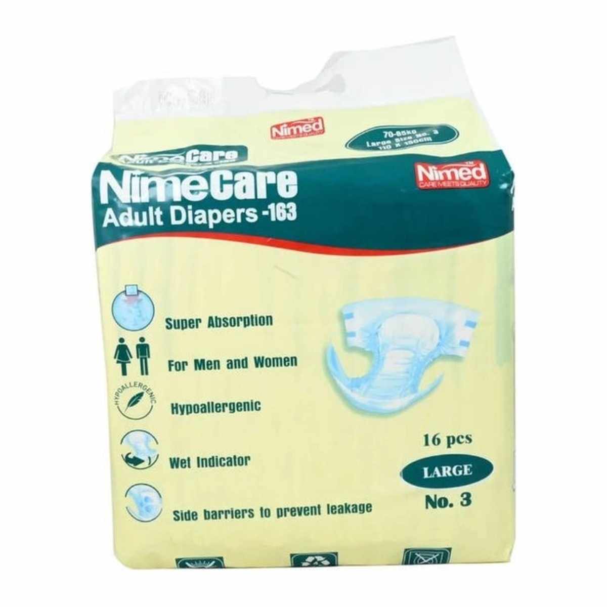 NIMED NIMECARE  SIZE L ADULT DIAPERS 16S