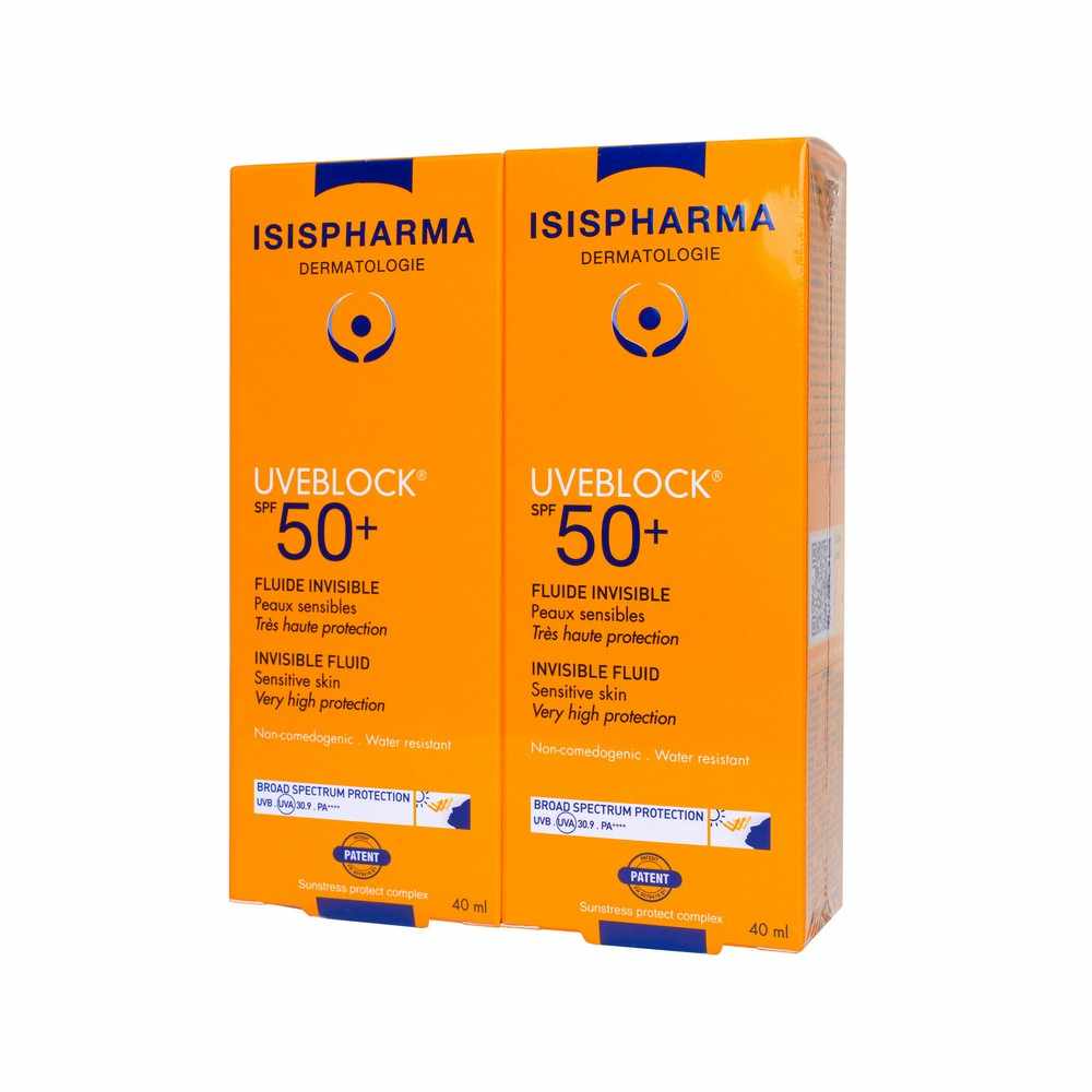 ISIS PHARMA UVEBLOCK SPF50 FLUID 40ML 1+1